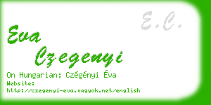 eva czegenyi business card