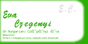 eva czegenyi business card